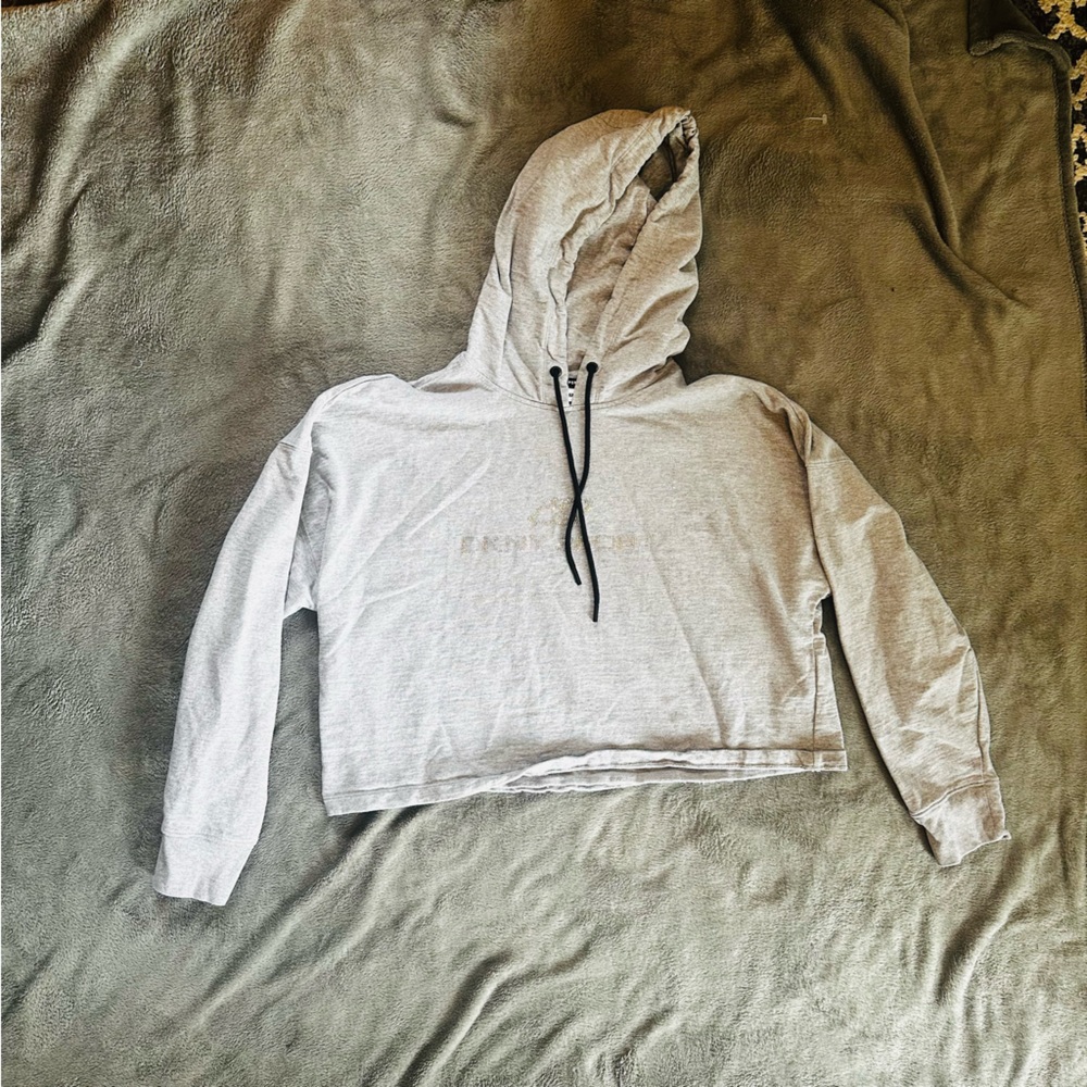 DKNY Sport Cropped Rhinestone Logo Hoodie